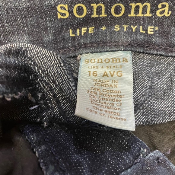 Sonoma Original Straight Dark Denim Size 16 - Picture 6 of 7